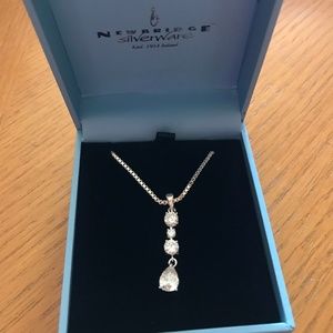 Newbridge Multidrop Pendant Clear Necklace